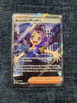 Pokemon Acerola's Mischief Trainer Mega Evolutions 165/132 Full Art - Image 1