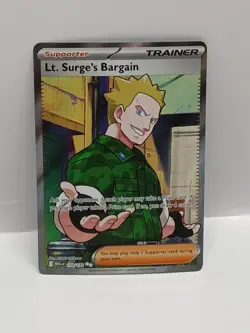 Lt. Surge's Bargain 170/132 Me01: Mega Evolution Holo Pokemon Tcg - Image 1