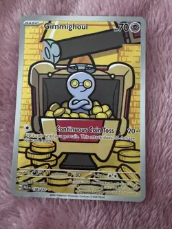 POKEMON TCG GIMMIGHOUL 198/182 PARADOX RIFT ILLUSTRATION RARE EN NM (SKU 1-4) - Image 1