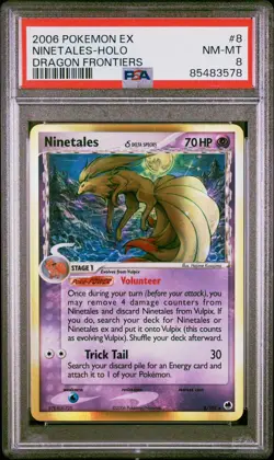 Pokemon TCG Ninetales PSA 8 (Delta Species) EX Dragon Frontiers 8/101 Holo - Image 1