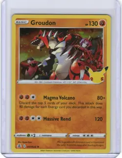 Groudon 17/25 Celebrations Holo Rare Pokemon TCG - 743 - Image 1