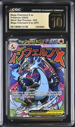 Mega Charizard X ex 023 CGC Pristine 10 Pokemon Black Star Promo UPC - Image 1