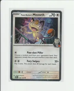 Team Rocket's Meowth (Cosmic Holo) - 149/182 - Destined Rivals - NM/M - Pokemon - Image 1