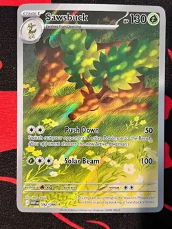 Pokemon Sawsbuck Illustration Rare 092/086 White Flare NM Near Mint 092/086 - Image 1