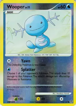 Wooper [Reverse Holo] #118 Secret Wonders Pokemon TCG 2007 - Image 1