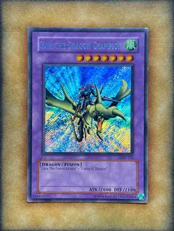 Yugioh Gaia The Dragon Champion LOB-125 Secret Rare GLOSSY UNLIMTED Edition LP - Image 1