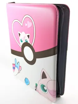 Jigglypuff Card Binder - Pink and White Card Binder - Pokemon Card Binder TCG - Image 1