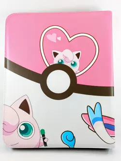 Jigglypuff Card Binder - Pink and White Card Binder - Pokemon Card Binder TCG - Image 3