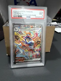 Pokemon TCG Greninja EX Twilight Masquerade Card 214/167 PSA 9 - Image 1
