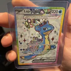 Pokemon TCG Stellar Crown Lapras EX Full Art Card 158/142 Mint Condition - Image 3