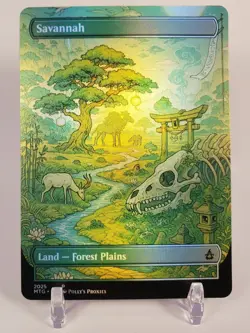Savannah FOIL Original Dual Land Proxy Card Custom Japanese Art Design - Image 1