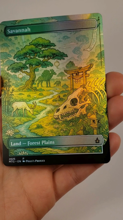 Savannah FOIL Original Dual Land Proxy Card Custom Japanese Art Design - Image 2