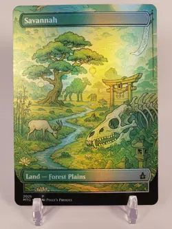 Savannah FOIL Original Dual Land Proxy Card Custom Japanese Art Design - Image 3