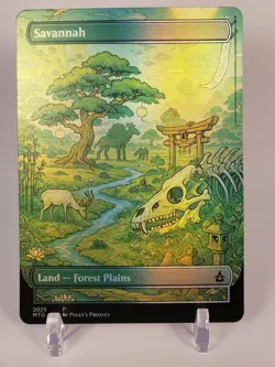 Savannah FOIL Original Dual Land Proxy Card Custom Japanese Art Design - Image 4