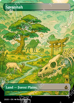 Savannah FOIL Original Dual Land Proxy Card Custom Japanese Art Design - Image 5