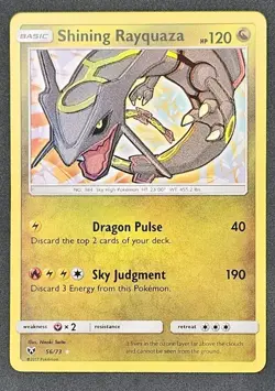 Pokemon Shining Rayquaza 56/73 Shining Legends Shiny Holo Rare 120 HP Card - Image 1