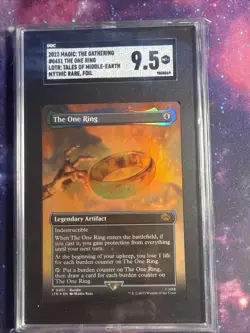 Magic The Gathering The One Ring Borderless Foil #0451 SGC 9.5 MT+ - Image 1