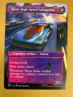 MTG 1x SHATTERED GLASS Slicer Hired Muscle 21 Universes Transformers Magic x1 NM - Image 2
