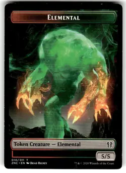 Commander: Zendikar Rising Elemental (008) // Elemental (010) Double-sided Token - Image 1