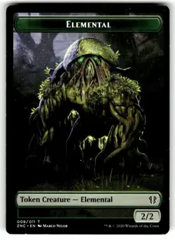 Commander: Zendikar Rising Elemental (008) // Elemental (010) Double-sided Token - Image 2