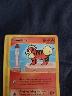 Growlithe 80/147 Aquapolis Common Pokemon TCG Card Vintage E-Reader LP - Image 2