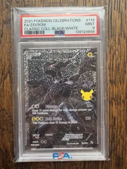 Zekrom 114/114 PSA 9 Pokemon Celebrations: Classic Collection Holo Rare 2021 - Image 1