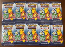 Pokemon TCG 25th Anniversary McDonalds Sealed Booster Packs Lot (10) - Image 1