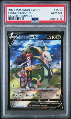 2022 Pokemon Sword & Shield Silver Tempest Serperior V Fa Silver Tempest PSA 10 - Image 1