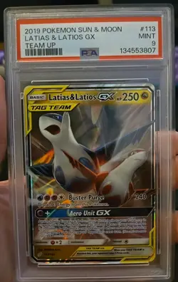 2019 Pokemon Sun & Moon Latias & Latios GX Team Up #113 | PSA 9 Mint - Image 1
