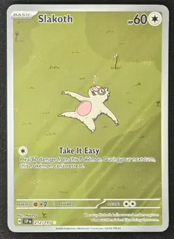 Slakoth 212/191 S&V Surging Sparks FA Illustration Rare Holo Pokemon TCG 2024 NM - Image 1