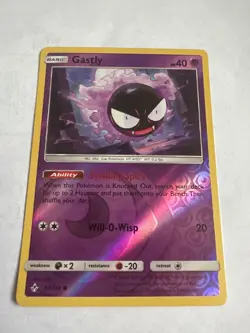 Gastly (67) 67/214 Common Reverse Holo NM Pokemon SM - Unbroken Bonds - Image 1