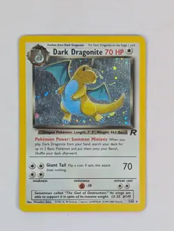 Pokemon Dark Dragonite 5/82 Holo Rare Unlimited EN Team Rocket WOTC Pokemon - Image 1