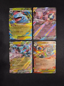 Pokemon TCG Lot Of 4 Mega Venusaur Ex, Mewtwo Ex, Salamence Ex, Mega Camerupt Ex - Image 1
