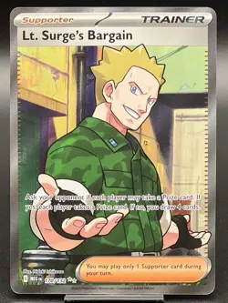 Pokemon Lt. Surge's Bargain 170/132 Holo Ultra Rare Mega Evolution TCG 2025 NM+ - Image 1