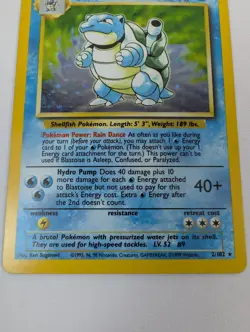 Pokemon Blastoise Base Set 2/102 Holo Rare Unlimited EN TCG - Image 5