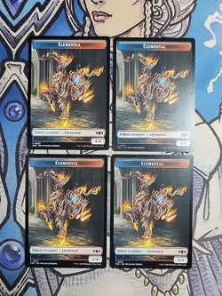 4x Monk (1,1,Prowess) / Elemental (4,4) Dual-Sided Tokens - NM/M TDC MTG - Image 2