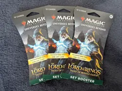 3x LOTR Lord Of The Rings Magic: The Gathering Set Blister Booster Packs - Image 1