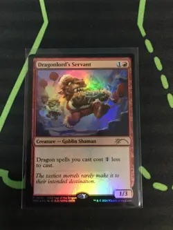 MTG Magic The Gathering Dragonlord’s Servant Foil Promo Goblin Commander - Image 1