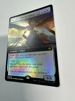 MTG TCG Herald of Eternal Dawn (Extended Art) Foundations Foil - Image 2