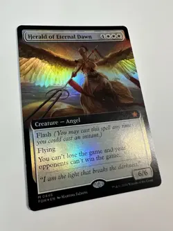 MTG TCG Herald of Eternal Dawn (Extended Art) Foundations Foil - Image 3