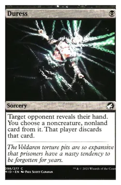 Duress Innistrad: Midnight Hunt MTG - NM+ - Image 1