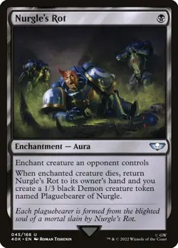 MTG Commander: Warhammer 40,000 Nurgle's Rot x1 Uncommon Black Enchantment NM/M - Image 1