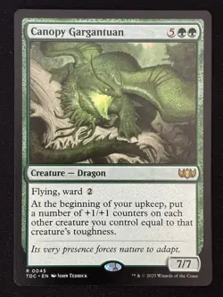 1x MTG Canopy Gargantuan - Commander: Tarkir: Dragonstorm (TDC) #45 - Magic - Image 1