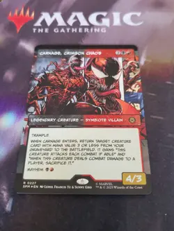 Mtg. Carnage, Crimson Chaos. Foil Borderless. Marvel's Spider-Man. Pack Fresh - Image 1