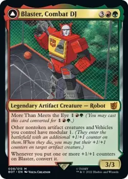 NM - Foil - Blaster, Combat DJ - 8 - Universes Beyond: Transformers - Image 1