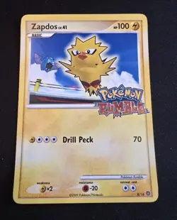 Pokemon Zapdos Pokemon Rumble Promo Set 8/16 MP Moderate Play - Image 1