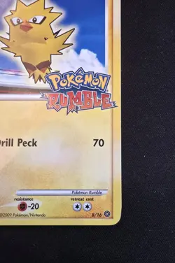 Pokemon Zapdos Pokemon Rumble Promo Set 8/16 MP Moderate Play - Image 4