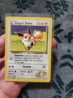 DAMAGED Pokemon TCG Lt. Surge's Eevee Gym Challenge 51/132 Uncommon Unlimited - Image 1