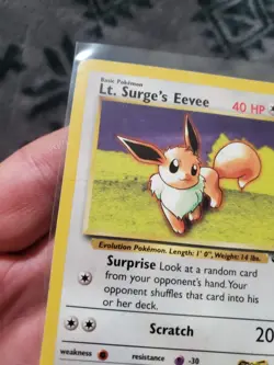 DAMAGED Pokemon TCG Lt. Surge's Eevee Gym Challenge 51/132 Uncommon Unlimited - Image 2