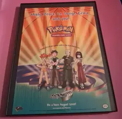 Pokemon TCG Gym Heroes Vintage Framed Print Ad 2000 8.5X11 - Image 1